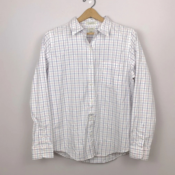 L.L. Bean Men's Wrinkle-Free Kennebunk Sport Shirt, Traditional Fit Check - Picture 2 of 11
